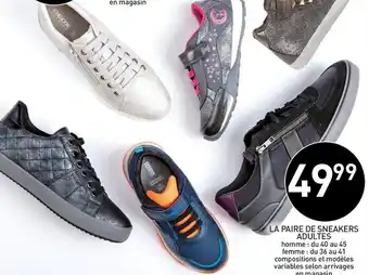 Stokomani LA PAIRE DE SNEAKERS ADULTES offre