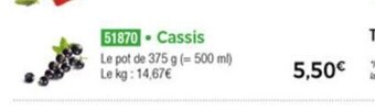Thiriet Cassis offre