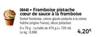 Thiriet Framboise Pistache Coeur De Sauce A La Framboise offre