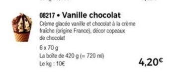 Thiriet Vanille Chocolat offre