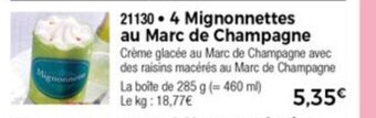 Thiriet 4 Mignonnettes Au Marc De Champagne offre