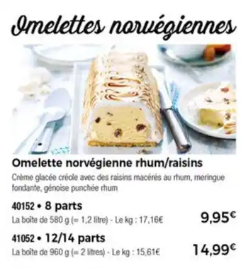Thiriet Omelette Norvégienne Rhum/Raisins offre