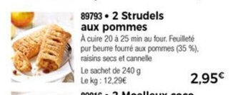 Thiriet 2 Strudels Aux Pommes offre