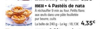Thiriet 4 Pastéis De Nata offre