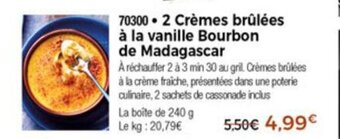 Thiriet 2 Crémes Brulées A La Vanille Bourbon De Madagascar offre
