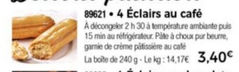 Thiriet 4 éclairs Au Café offre