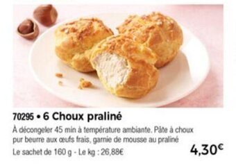 Thiriet 6 Choux Praliné offre