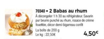 Thiriet 2 Babas Au Rhum offre