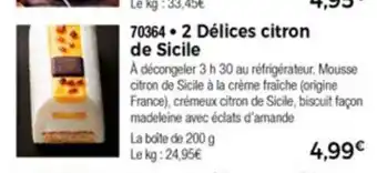 Thiriet 2 Délices Citron De Sicile offre