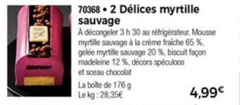 Thiriet 2 Délices Myrtille Sauvage offre