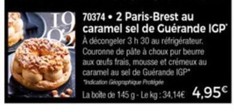 Thiriet 2 Paris-Brest Au Caramel Sel De Guérande IGP offre