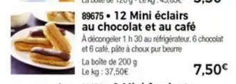 Thiriet 12 Mini éclairs Au Chocolat Et Au Café offre