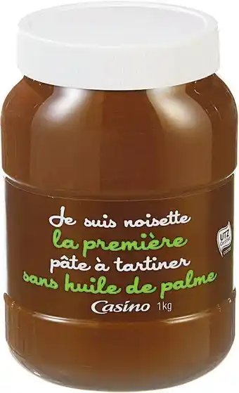 Casino Supermarchés Noisette pâte à tartiner sans huile de palme offre