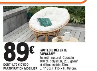 Fauteuil Détente Papasan