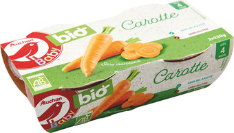 Auchan CAROTTES SANS MORCEAUX DÈS 4 MOIS offre