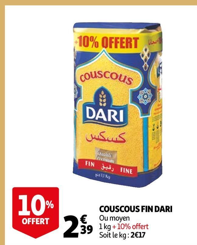 Promo Dari couscous fin chez Auchan