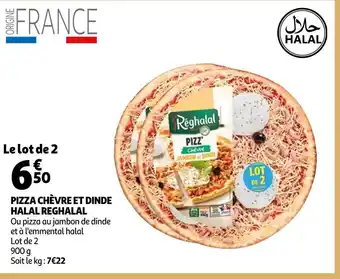 Auchan Réghalal pizza chèvre et dinde halal offre