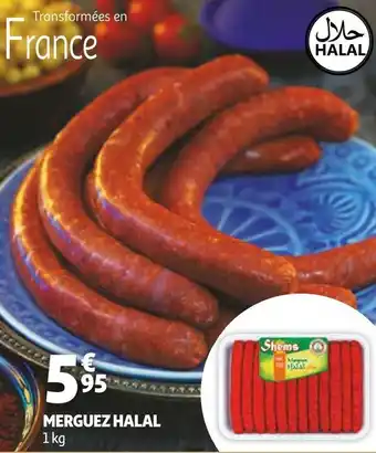 Auchan Shems merguez halal offre
