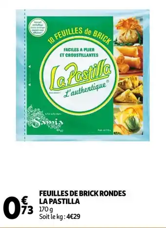 Auchan La pastilla feuilles de brick rondes offre
