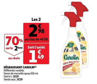Auchan Carolin dégraissant offre