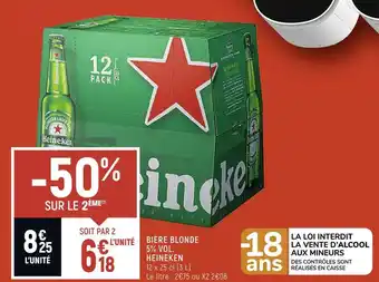 Petit Casino Heineken bière blonde 5% vol. offre