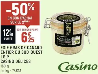 Casino délices foie gras de canard entier du sud-ouest i.g.p