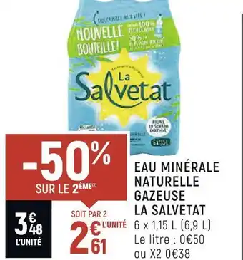 Spar La salvetat eau minérale naturelle gazeuse offre