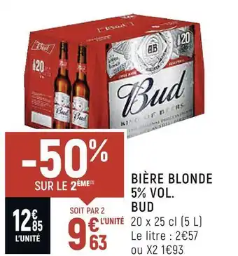 Spar Bud bière blonde 5% vol. offre