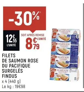 Spar Findus filets de saumon rose du pacifique surgelés offre