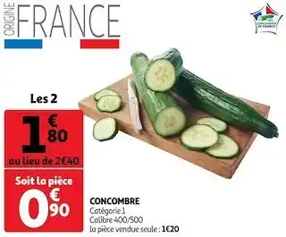 Auchan Concombre offre