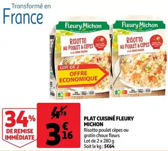 Auchan Fleury michon plat cuisiné offre