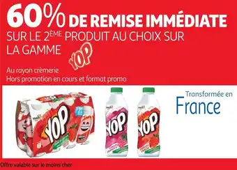 Auchan Yop bon plan la gamme de la marque yop offre