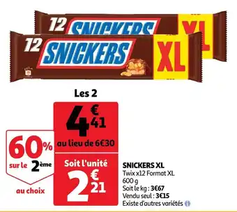 Auchan Snickers snickers xl offre