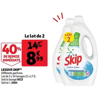 Auchan Skip lessive offre