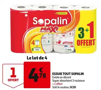 Auchan Sopalin essuie tout offre