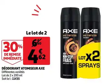 Auchan Axe déodorant atomiseur offre