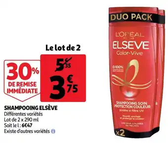 Auchan Elsève shampooing offre