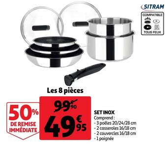 Auchan Sitram set inox offre