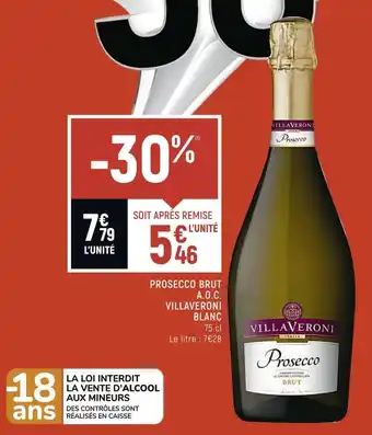 Villaveron prosecco brut a.o.c. blanc