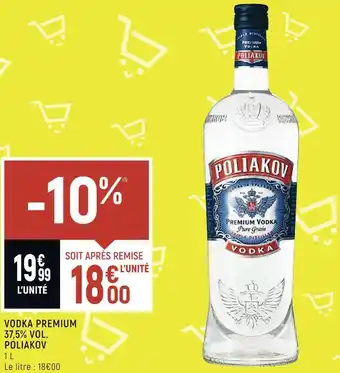 Petit Casino Poliakov vodka premium 37,5% vol. offre