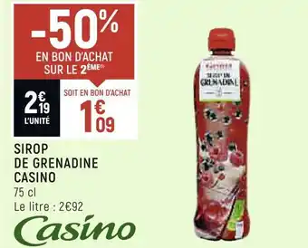 Casino sirop de grenadine