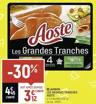 Aoste jambon les grandes tranches