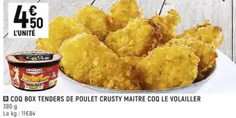 Petit Casino Maître coq coq box tenders de poulet crusty le volailler offre