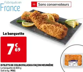 Auchan 8 filets de colin d'alaska façon meunière offre