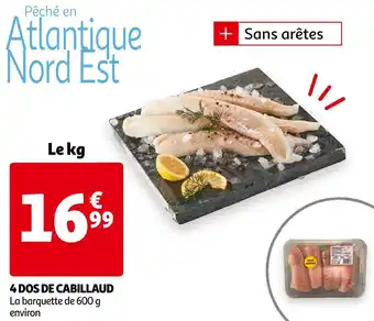 Auchan 4 dos de cabillaud offre