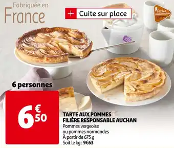 Auchan Auchan tarte aux pommes filière responsable offre
