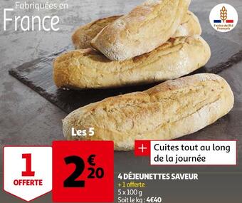 Auchan 4 déjeunettes saveur offre