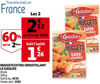 Auchan Le gaulois nuggets extra croustillant offre