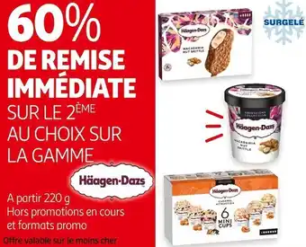 Auchan Häagen-dazs bon plan au choix sur la gamme de la marque häagen-dazs offre