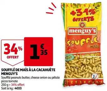 Auchan Menguy's soufflé de maïs à la cacahuète offre